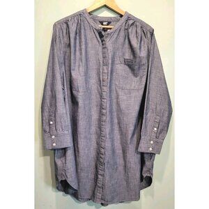 Lands' End Blue Tunic Top